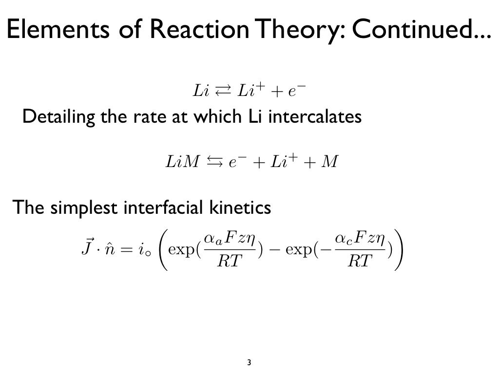 Elements of Reaction Theory: Continued...
