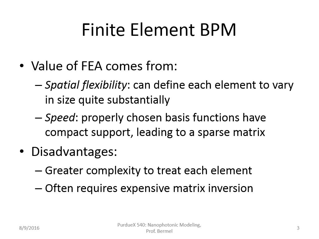 Finite Element BPM