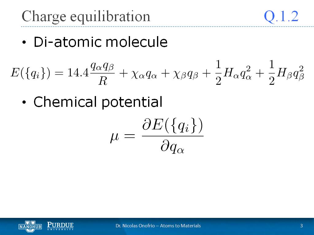 Q1.2 Charge equilibration