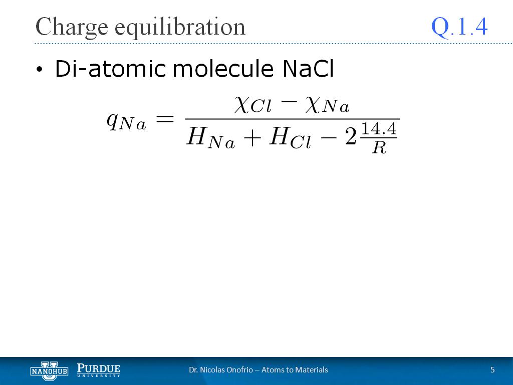 Q1.4 Charge equilibration