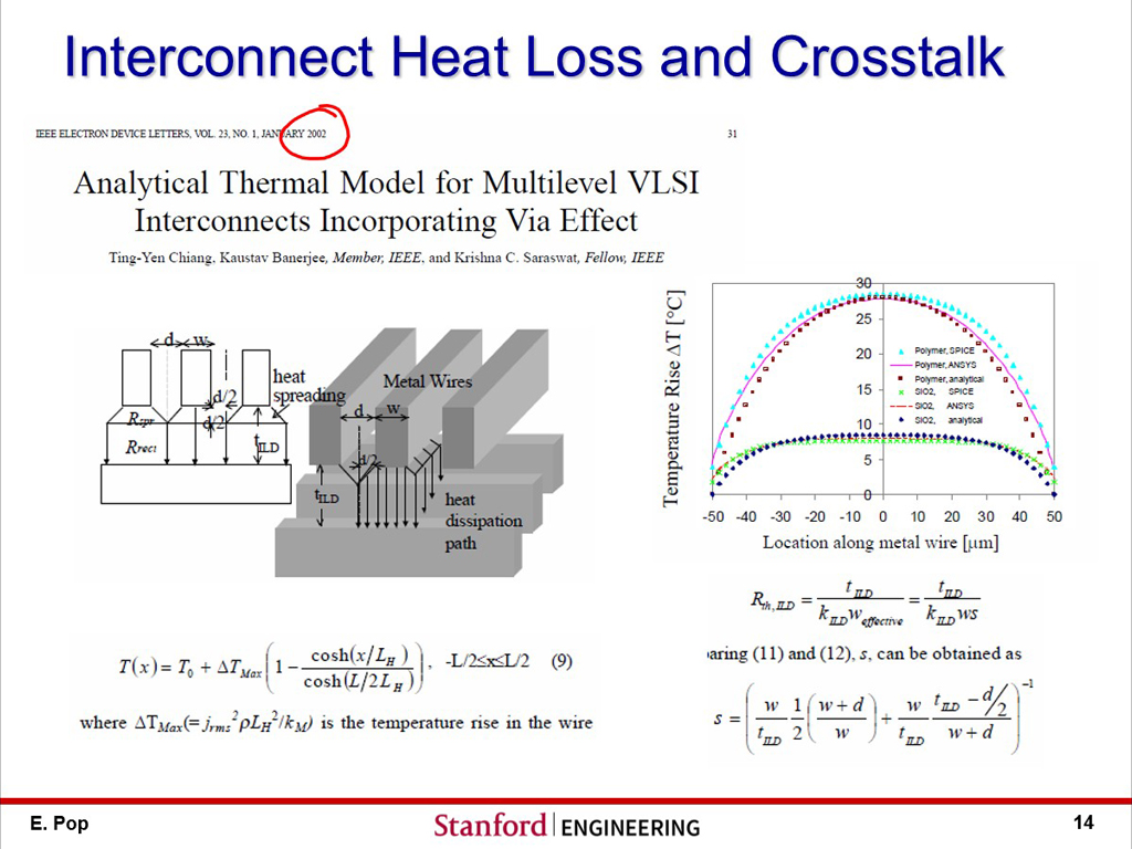 Interconnect Heat Loss and Crosstalk