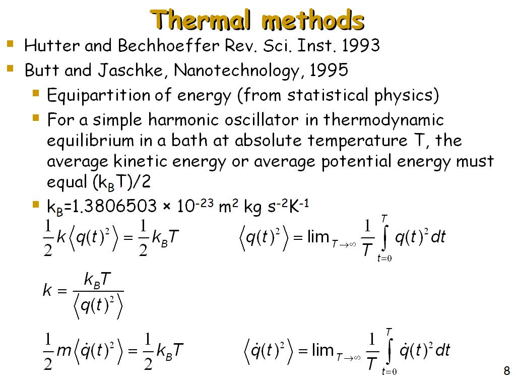 Thermal methods