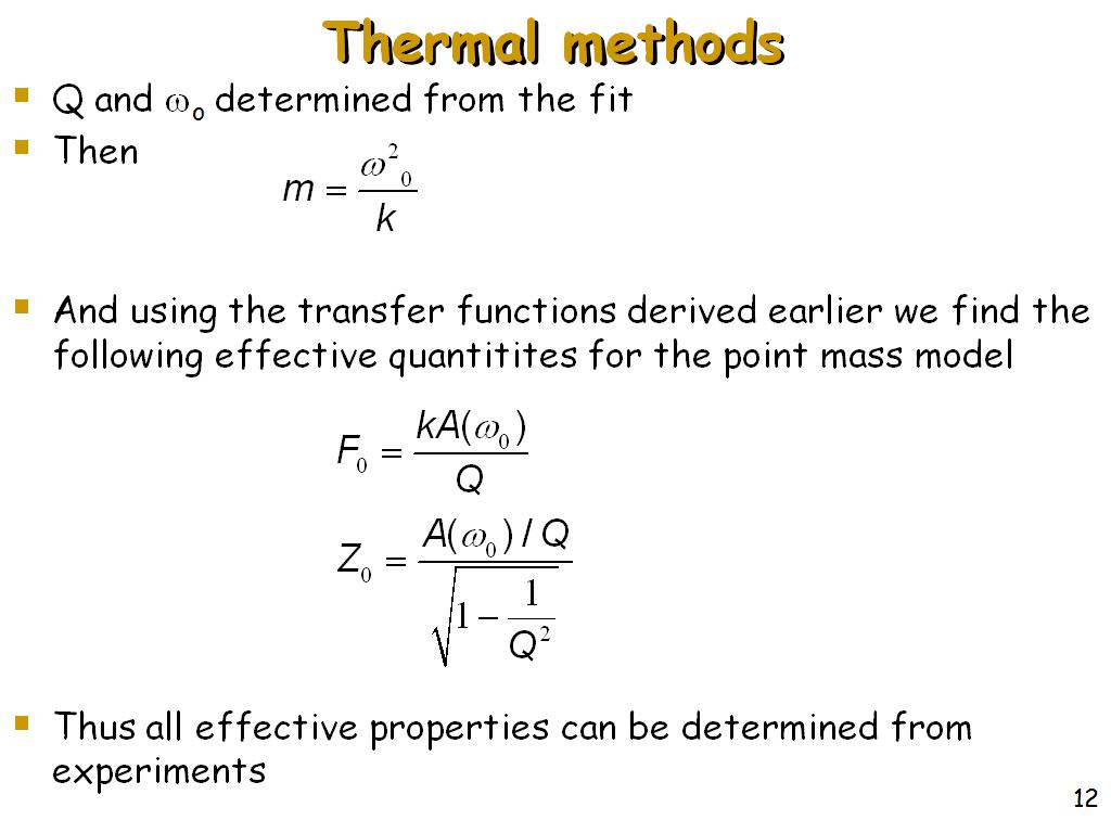 Thermal methods