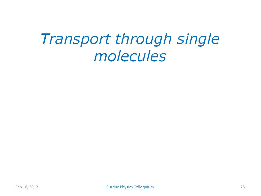 Transport through single molecules