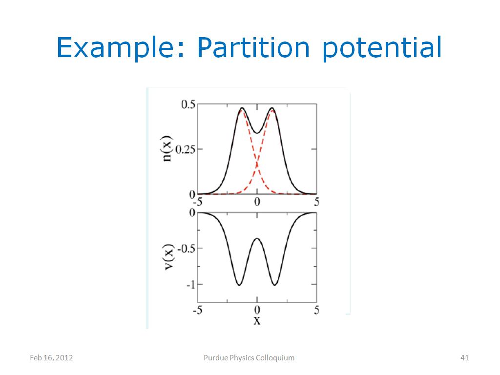 Example: Partition potential