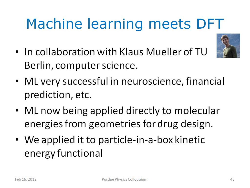 Machine learning meets DFT