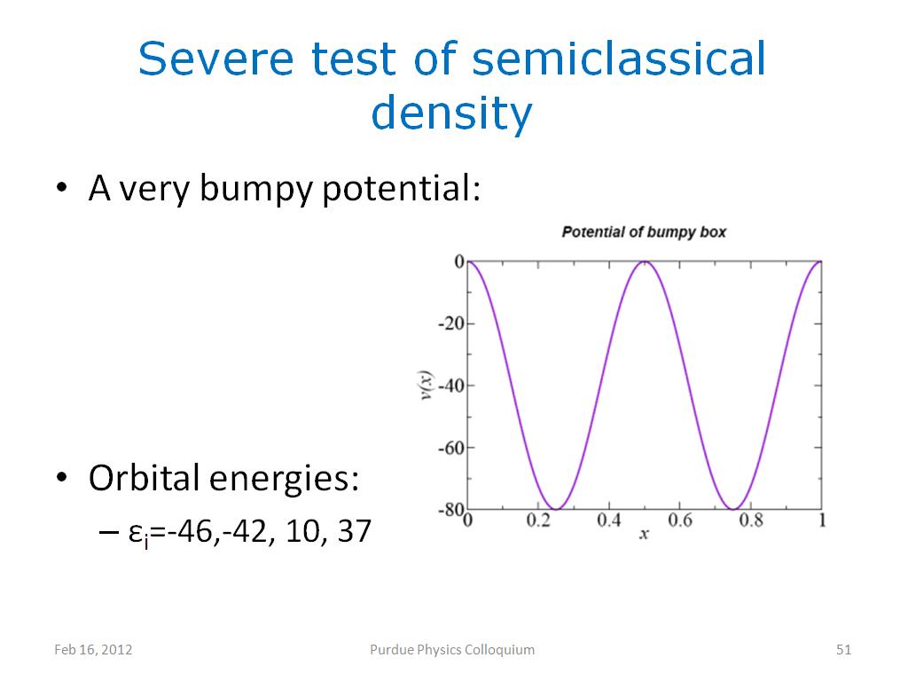 Severe test of semiclassical density