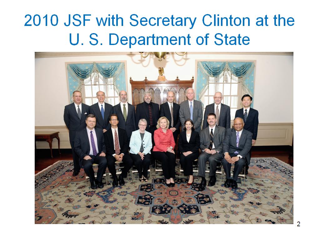 2010 JSF with Secretary Clinton at the U. S. Department of State