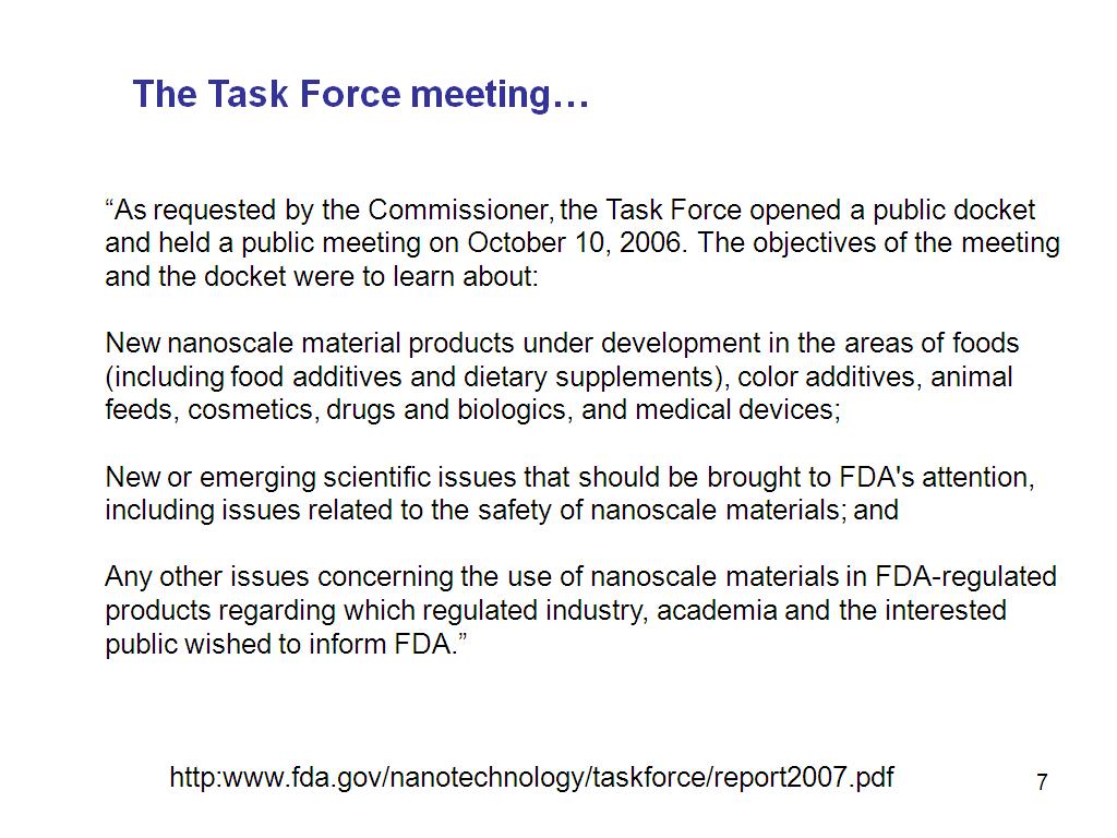 The Task Force meeting…