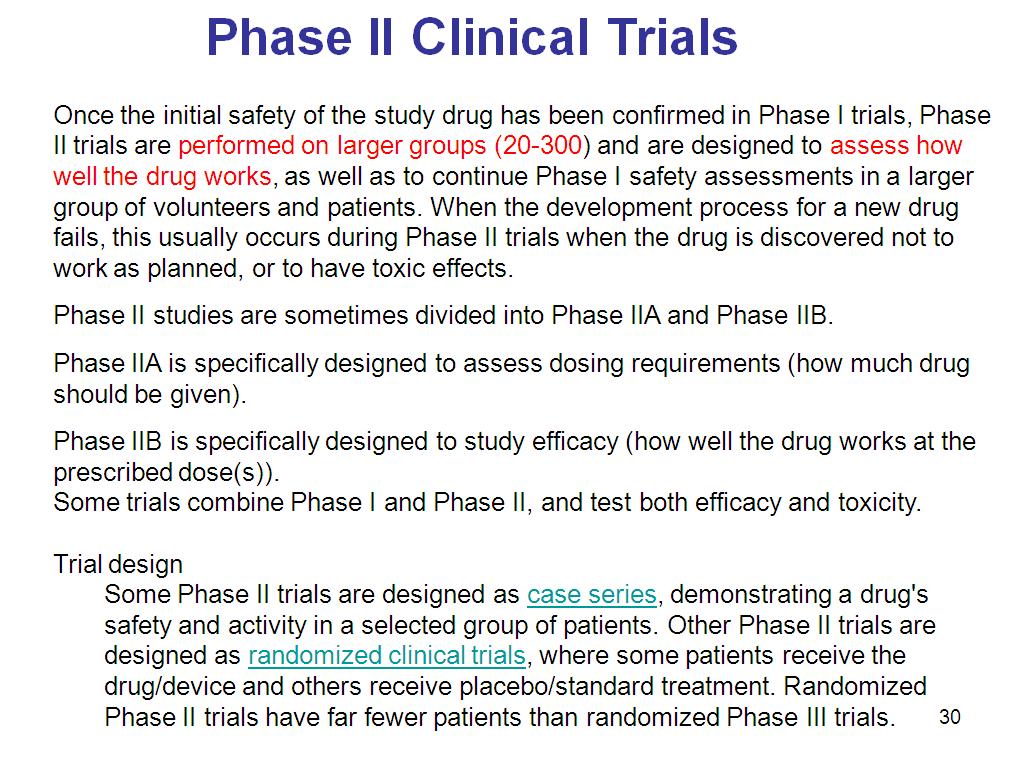Phase II Clinical Trials