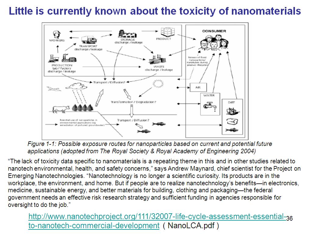 Little is currently known about the toxicity of nanomaterials