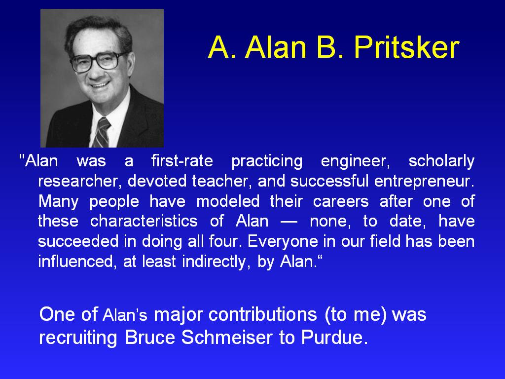 A. Alan B. Pritsker
