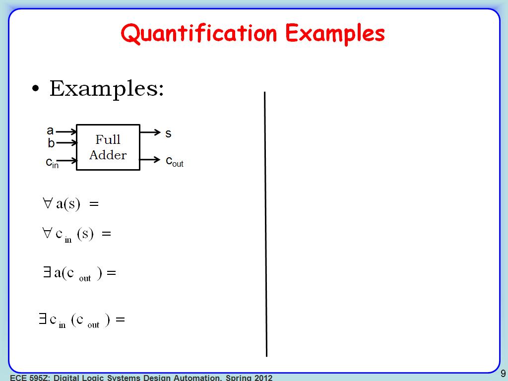 Quantification Examples