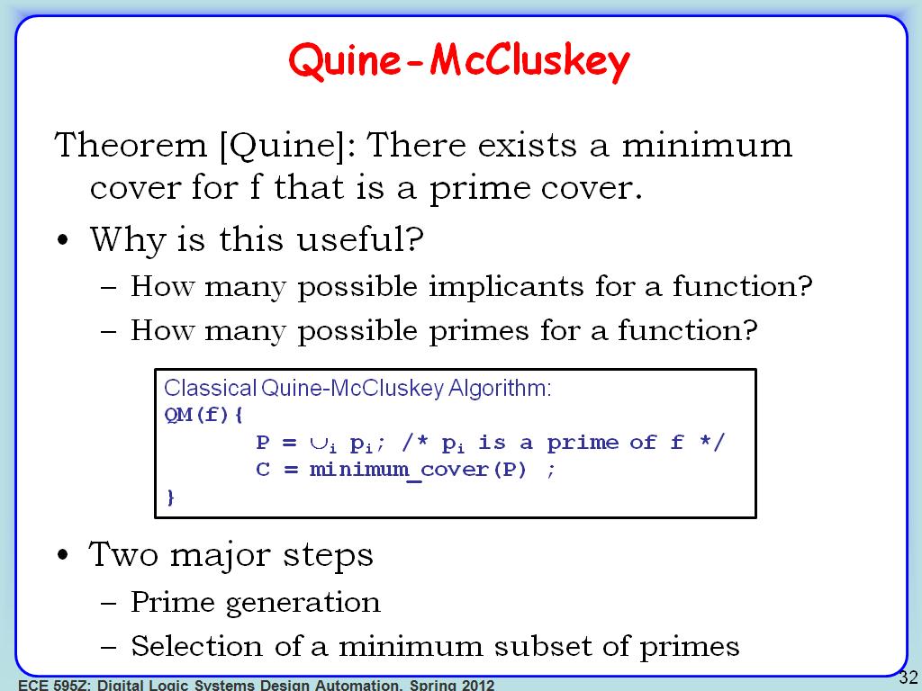 Quine-McCluskey