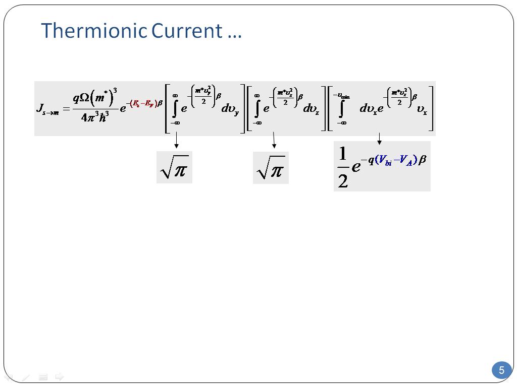 Thermionic Current …