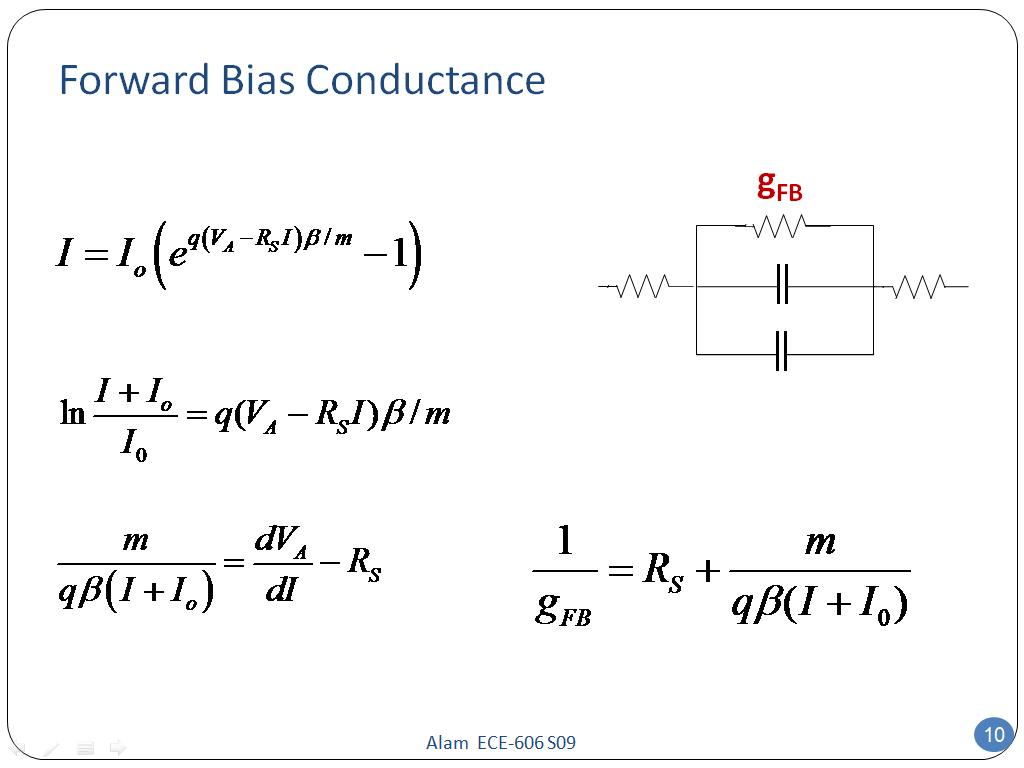 Forward Bias Conductance