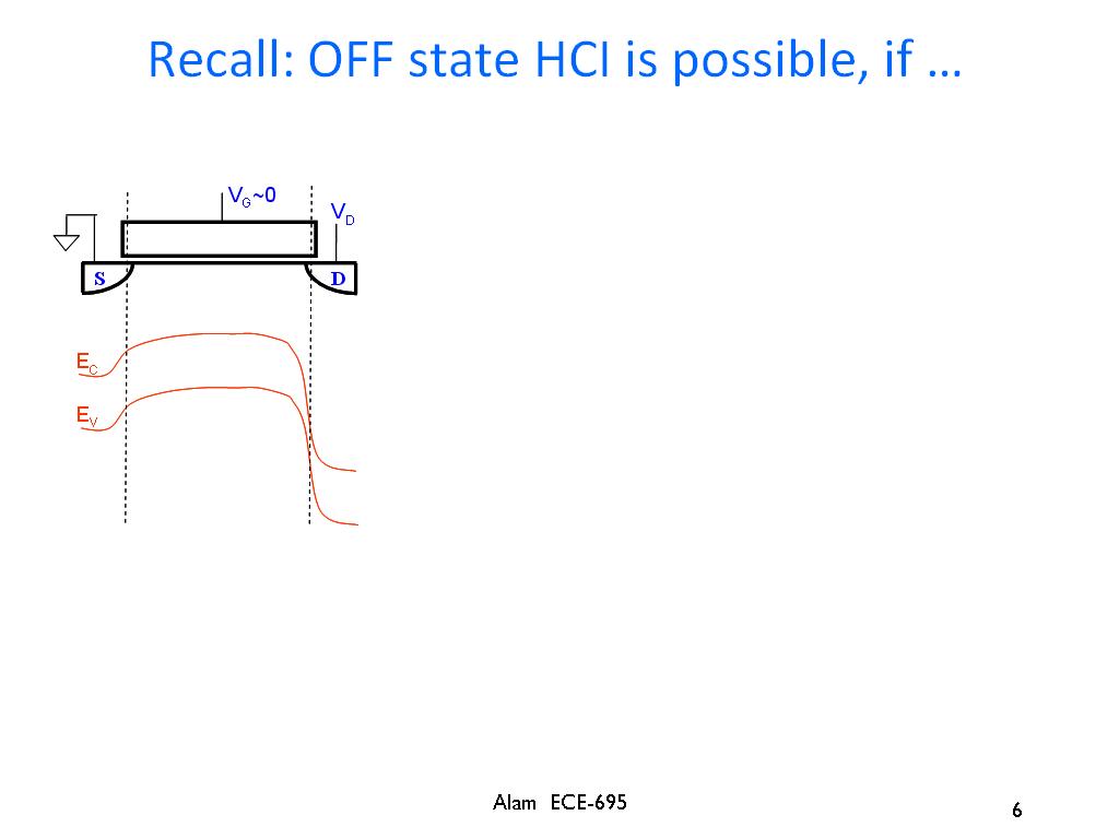 Recall: OFF state HCI is possible, if …