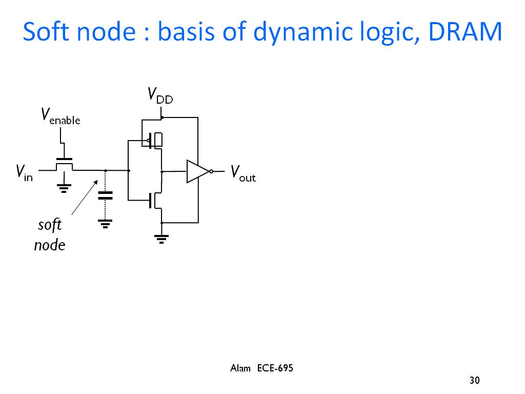 Soft node : basis of dynamic logic, DRAM