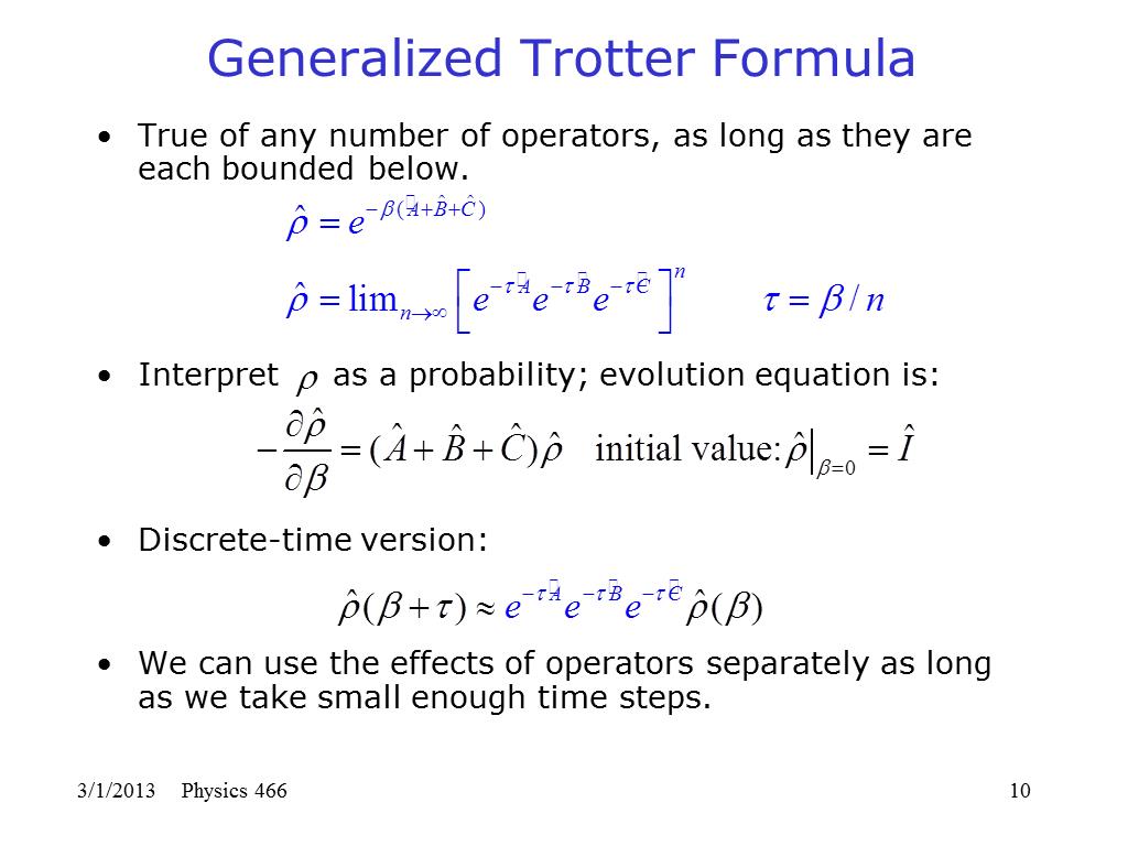 Generalized Trotter Formula