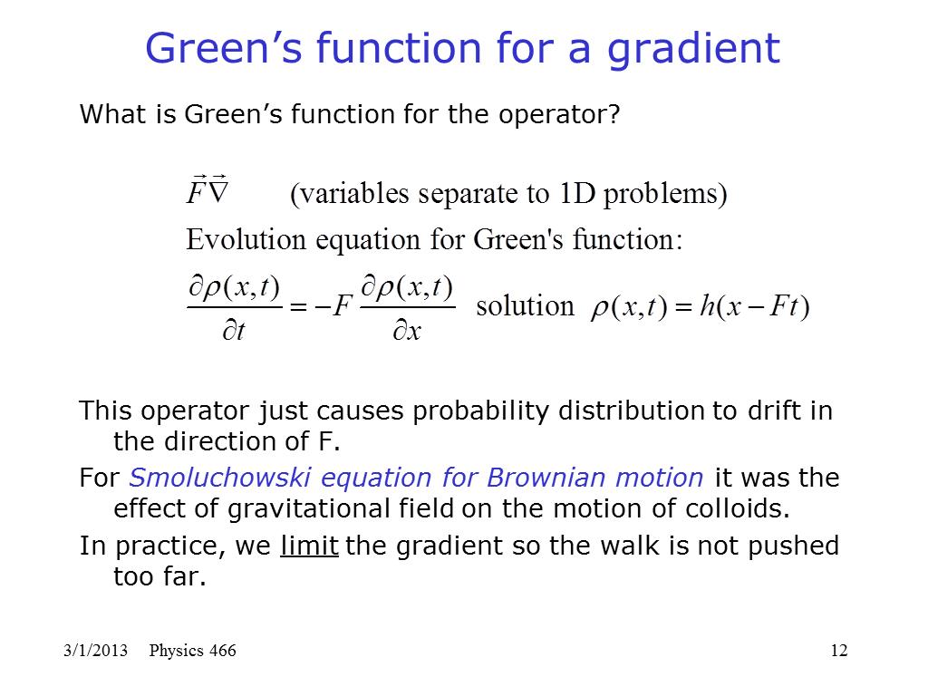 Green's function for a gradient