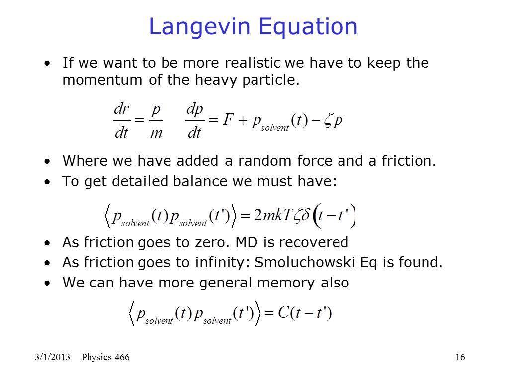 Langevin Equation