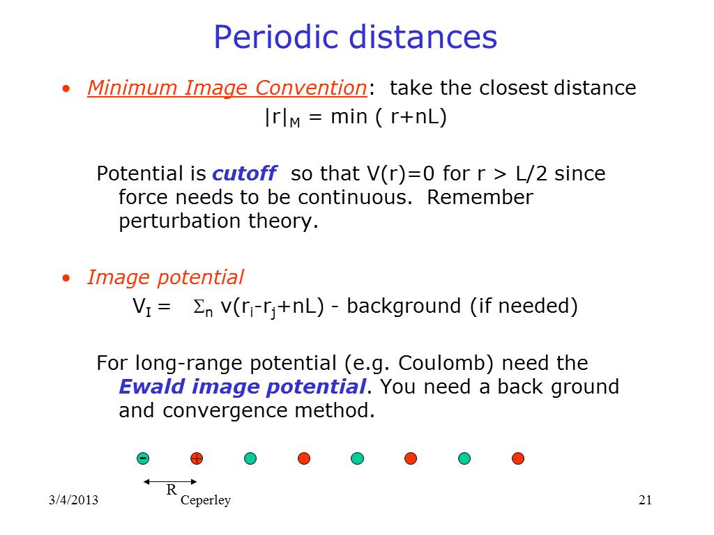 Periodic distances