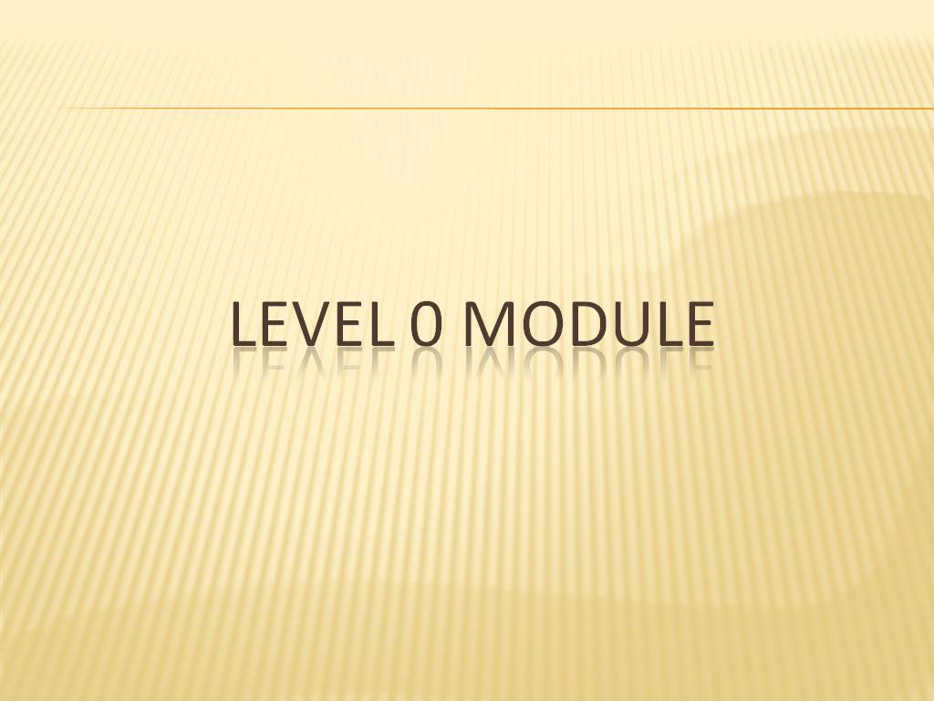 Level 0 Module