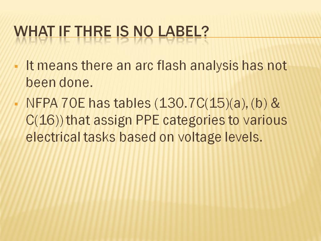 What if thre is no label?