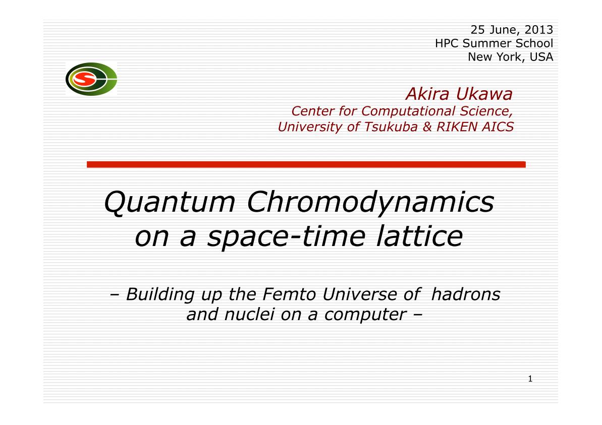 Quantum Chromodynamics on a space-time lattice