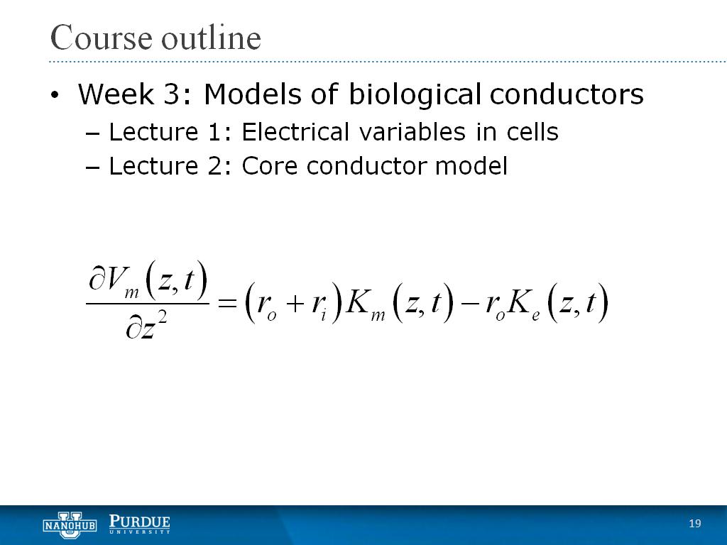 Week 3 Lecture 2: Core conductor model