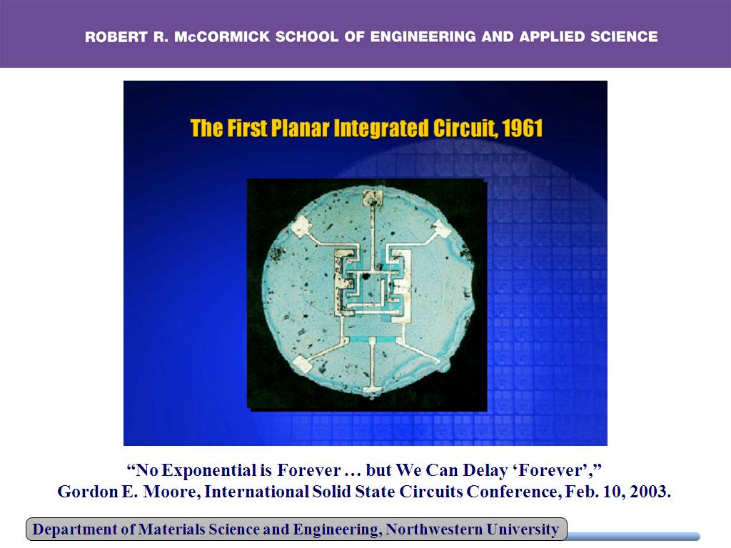The First Planar Integrated Circuit, 1961