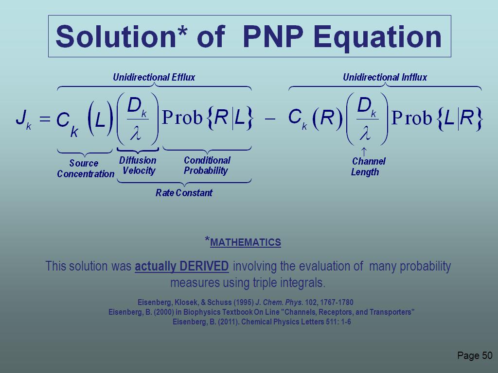 Solution of PNP Equation