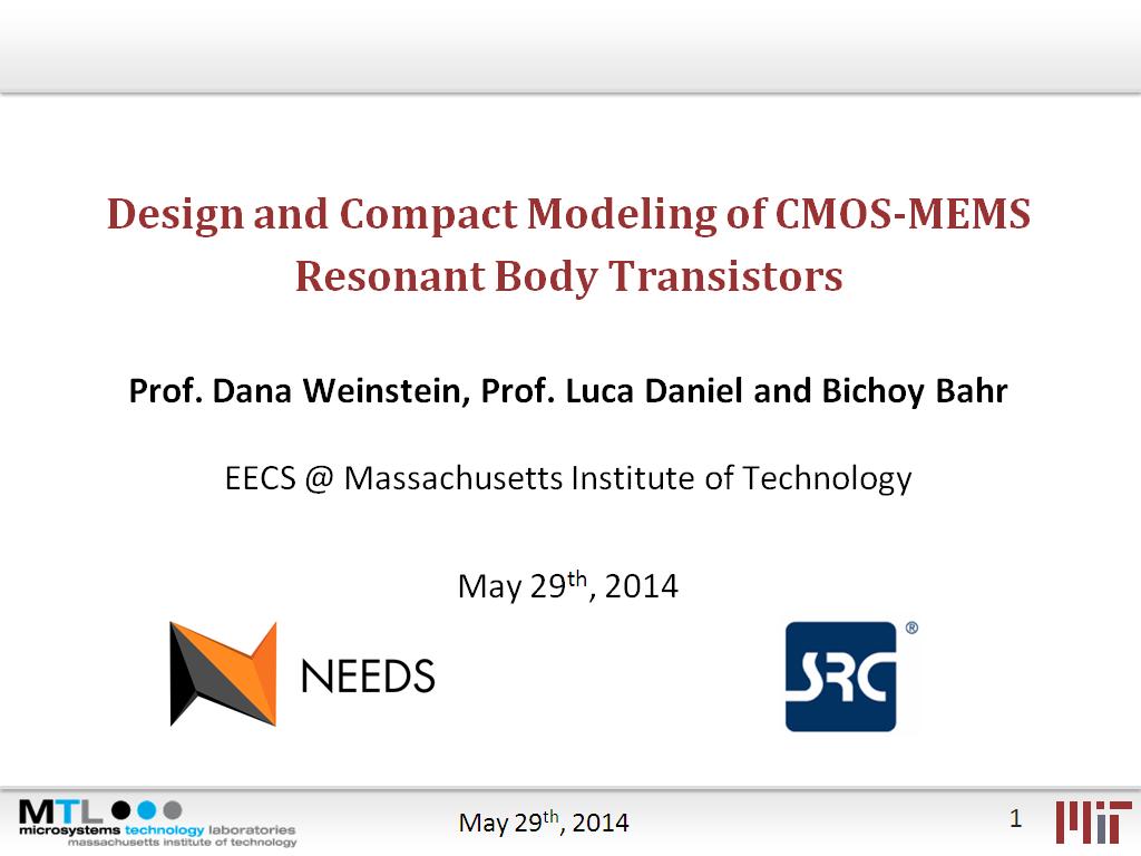 Design and Compact Modeling of CMOS-MEMS Resonant Body Transistors