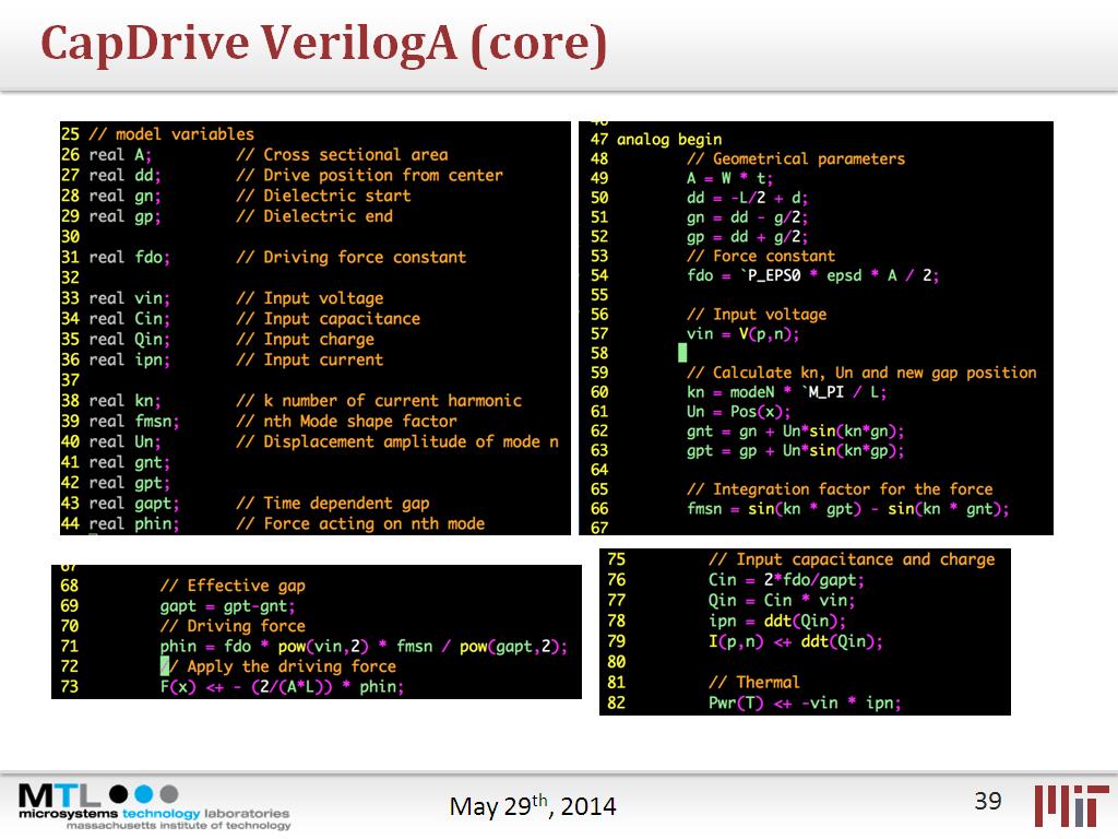 CapDrive VerilogA (core)