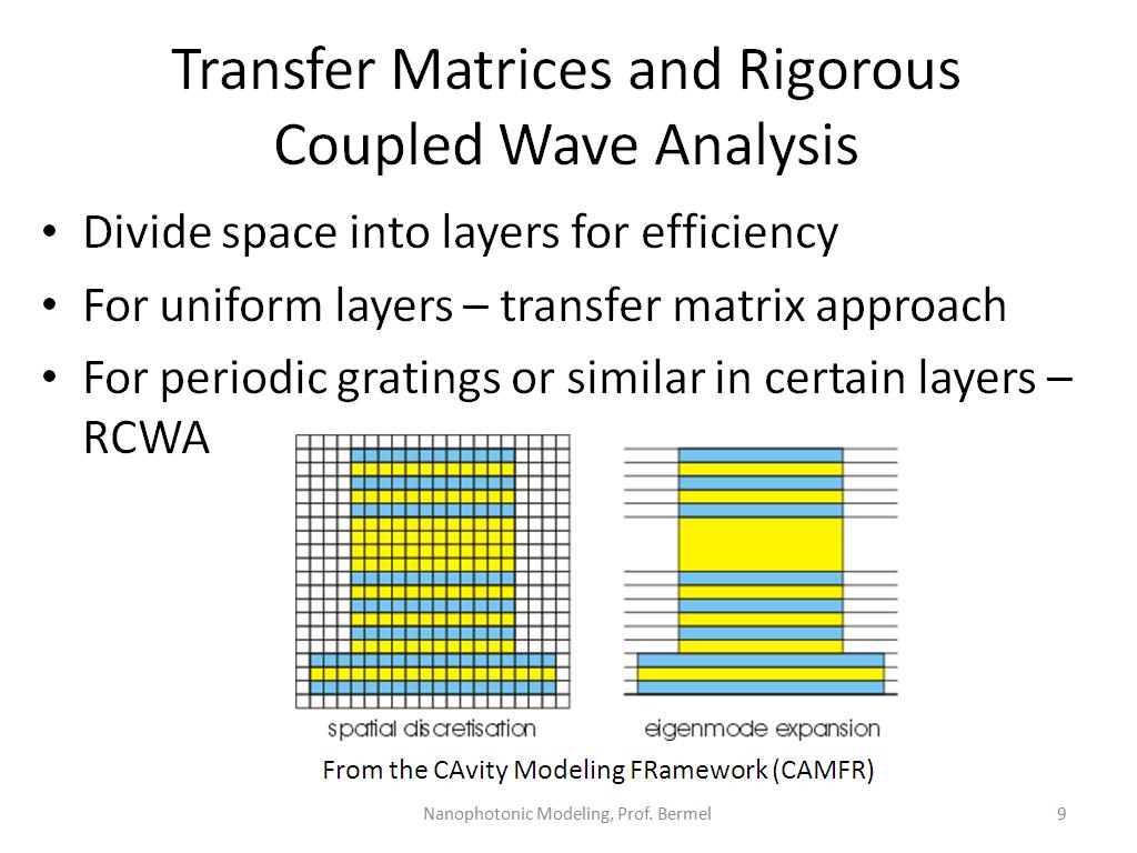 Transfer Matrices and Rigorous Coupled Wave Analysis
