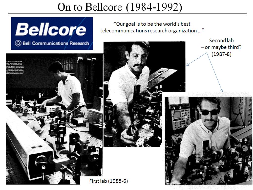 On to Bellcore (1984-1992)