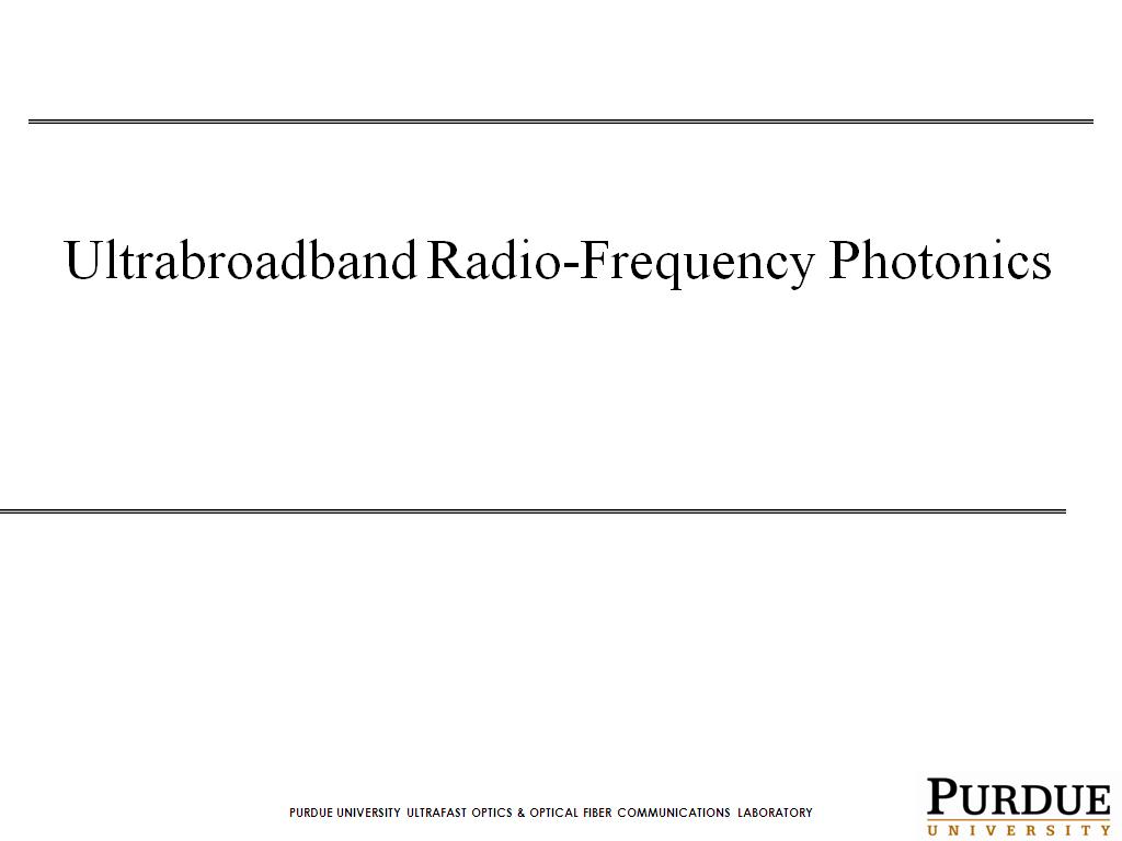 Ultrabroadband Radio-Frequency Photonics