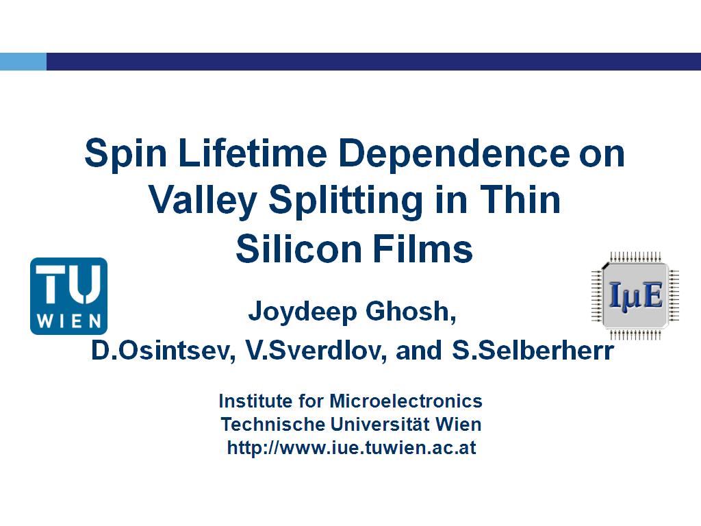 Spin Lifetime Dependence on Valley Splitting in Thin Silicon Films