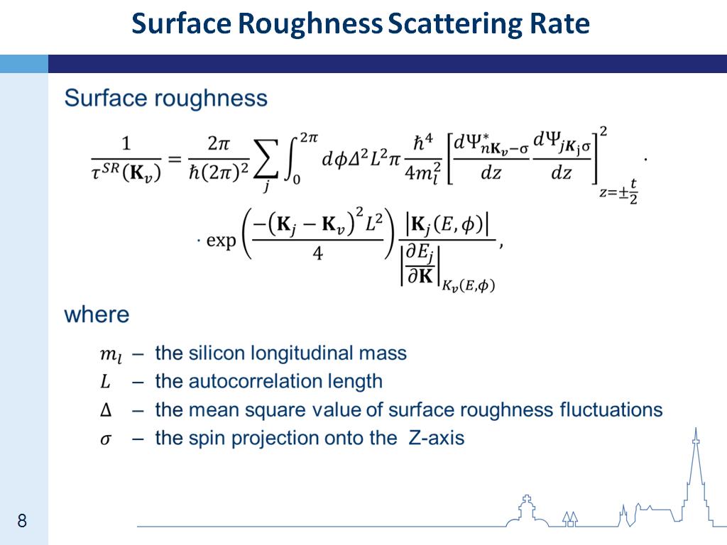 Surface Roughness Scattering Rate