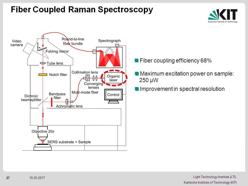 Fiber Coupled Raman Spectroscopy