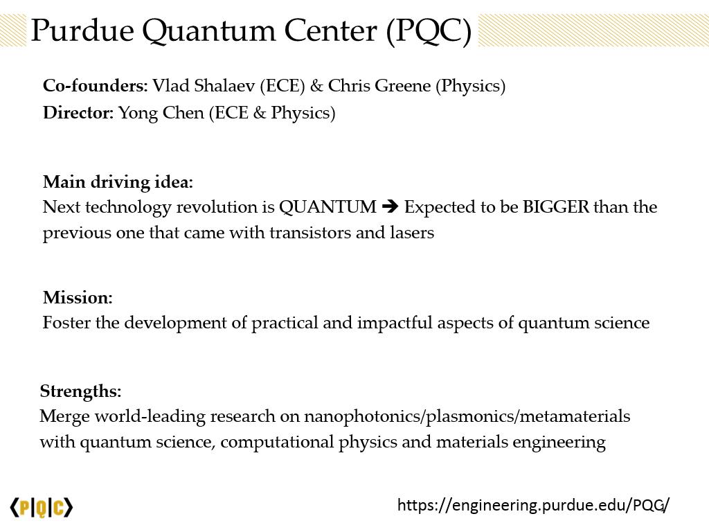Purdue Quantum Center (PQC)
