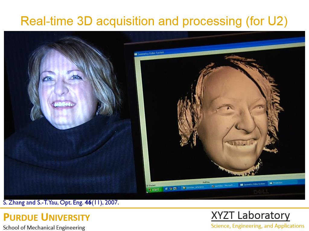 Real-time 3D acquisition and processing (for U2)