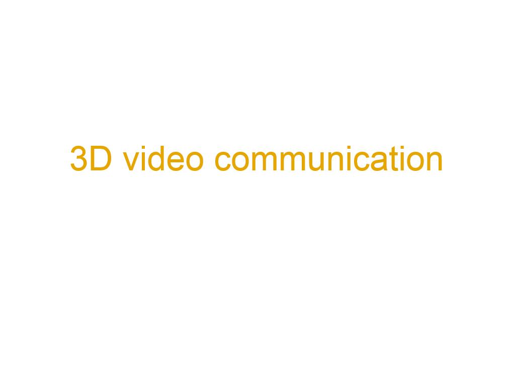3D video communication
