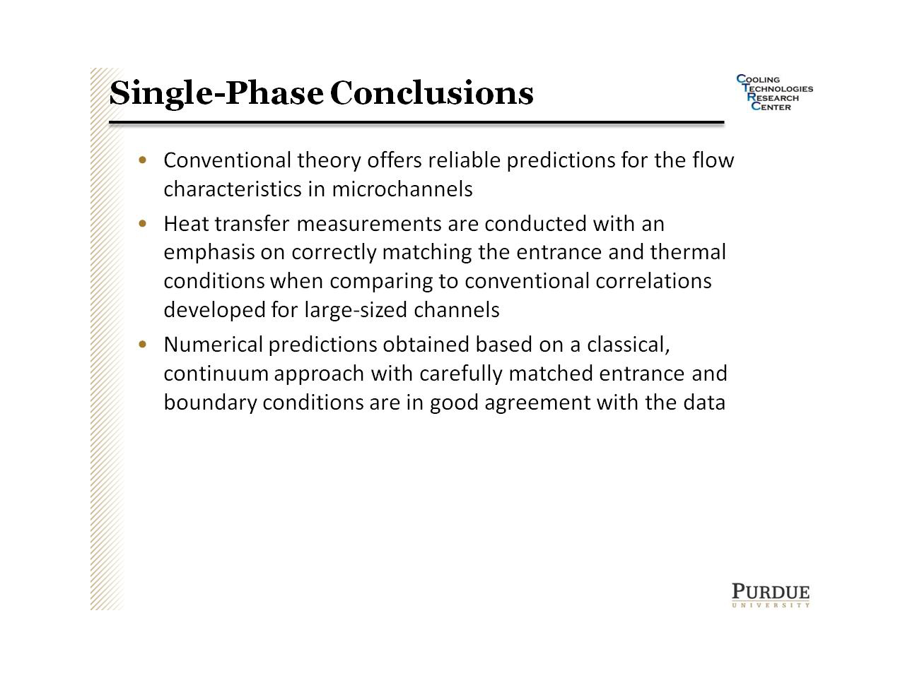 Single-Phase Conclusions