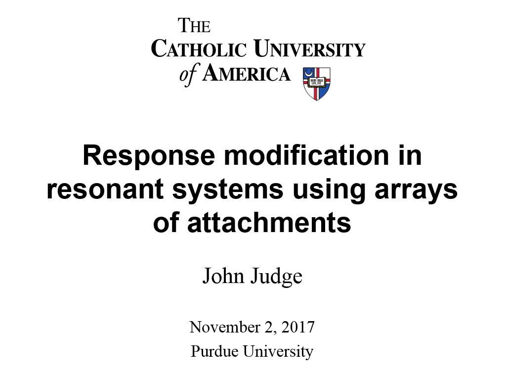 Response modification in resonant systems using arrays of attachments
