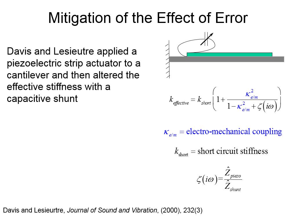 Mitigation of the Effect of Error