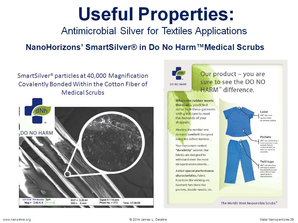 Useful Properties: Antimicrobial Silver for Textiles Applications