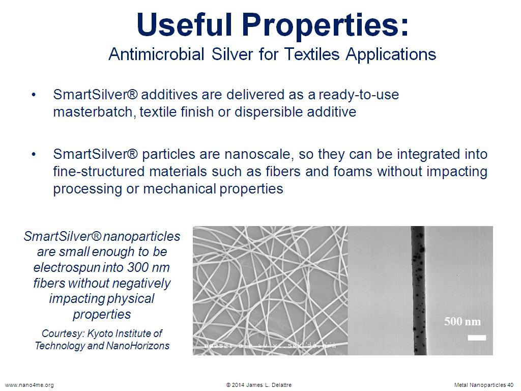 Useful Properties: Antimicrobial Silver for Textiles Applications