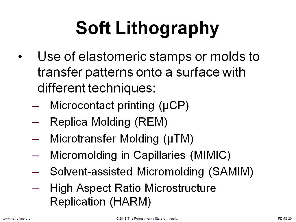 Soft Lithography