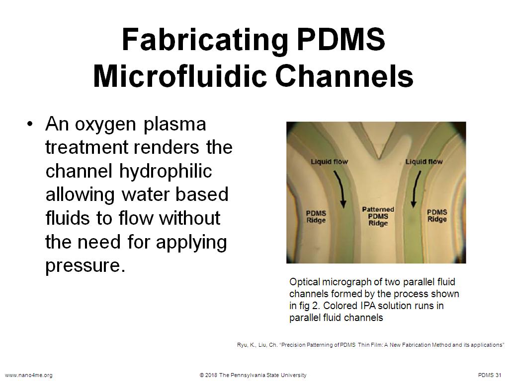 Fabricating PDMS Microfluidic Channels